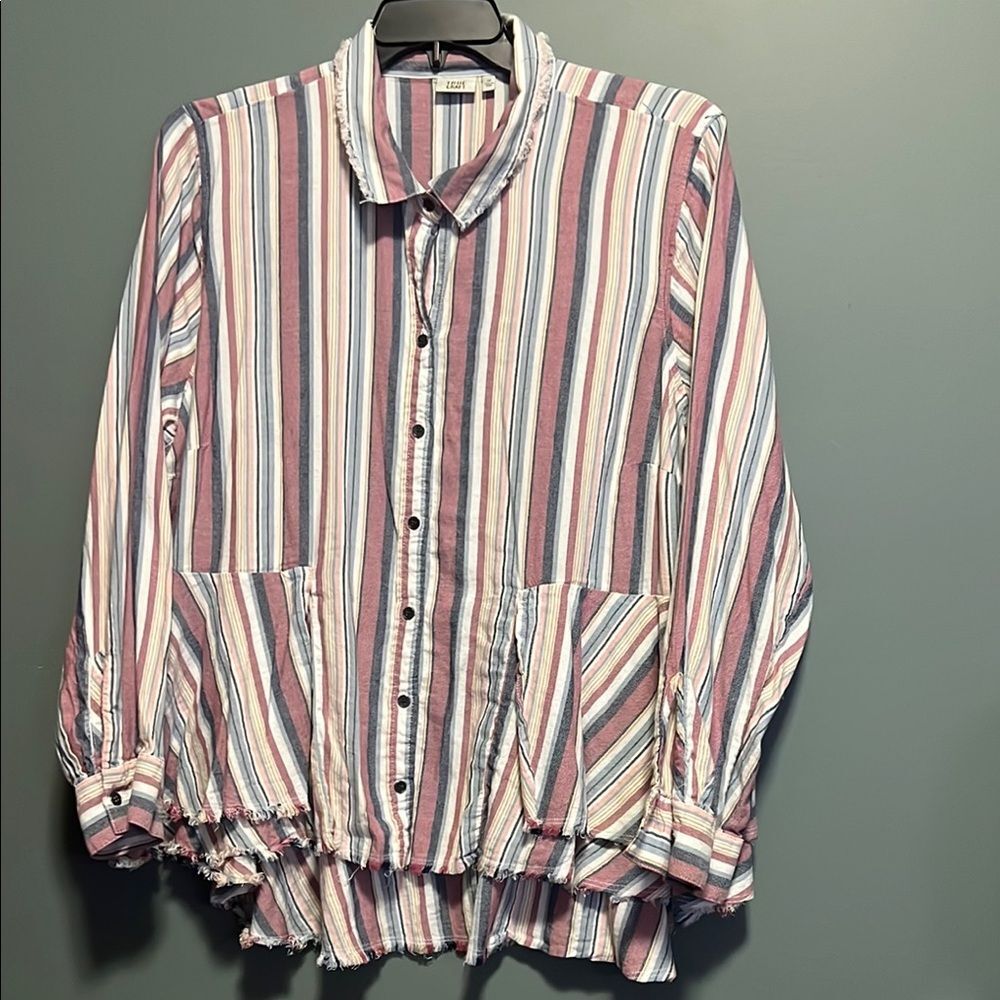 True Craft Multicolor Striped Blouse